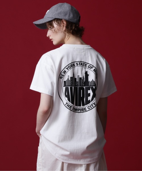 AVIREX(アヴィレックス)の「《COLLECTION》NEWYORK CITY SCAPE SHORT SLEEVE T-SHIRT/ニューヨークシティエスケープTシャツ(Tシャツ/カットソー・レディース・ブラック/ホワイト/ブラウン・F)」の2枚目の写真