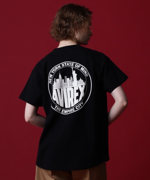 AVIREX(アヴィレックス)の「《COLLECTION》NEWYORK CITY SCAPE SHORT SLEEVE T-SHIRT/ニューヨークシティエスケープTシャツ(Tシャツ/カットソー・レディース・ブラック/ホワイト/ブラウン・F)」の1枚目の写真