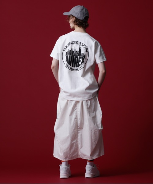AVIREX(アヴィレックス)の「《COLLECTION》NEWYORK CITY SCAPE SHORT SLEEVE T-SHIRT/ニューヨークシティエスケープTシャツ(Tシャツ/カットソー・レディース・ブラック/ホワイト/ブラウン・F)」の11枚目の写真