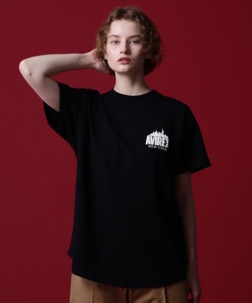 AVIREX(アヴィレックス)の「《COLLECTION》NEWYORK CITY SCAPE SHORT SLEEVE T-SHIRT/ニューヨークシティエスケープTシャツ(Tシャツ/カットソー・レディース・ブラック/ホワイト/ブラウン・F)」の16枚目の写真