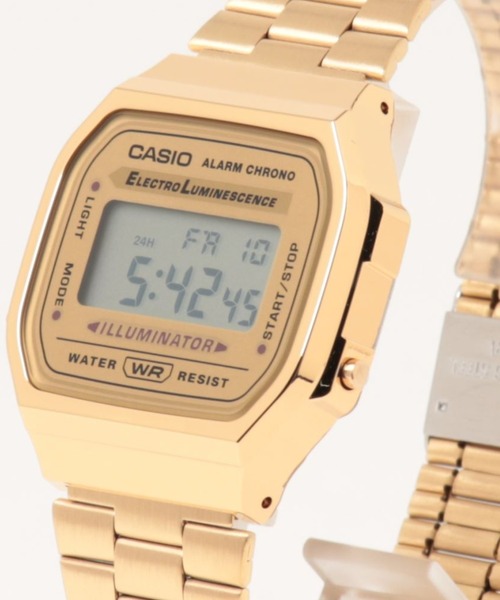 CASIO(カシオ)の「CASIO カシオ /スタンダード デジタル クォーツ腕時計 日常時生活防水 メタルベルト /// Aシリーズ(デジタル腕時計・メンズ・ゴールド/ブラック×グレー/ブラック×ブラック/シルバー×ブルー・FREE)」の13枚目の写真