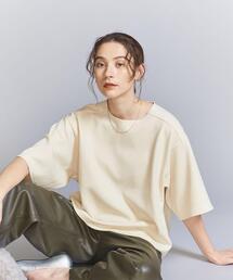 BEAUTY&YOUTH UNITED ARROWS | ダンボールニット 5分袖 バックボリューム トップス -ウォッシャブル-(Tシャツ/カットソー)