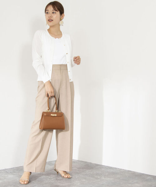 NOLLEY’S(ノーリーズ)の「《手洗い可能》クルーネックカーディガン(カーディガン/ボレロ・レディース・オフホワイト/ブラック/ピンク/ミント・38)」の18枚目の写真