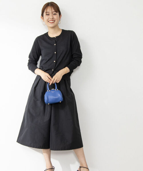 NOLLEY’S(ノーリーズ)の「《手洗い可能》クルーネックカーディガン(カーディガン/ボレロ・レディース・オフホワイト/ブラック/ピンク/ミント・38)」の7枚目の写真