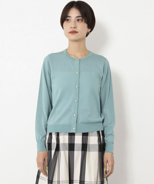 NOLLEY’S(ノーリーズ)の「《手洗い可能》クルーネックカーディガン(カーディガン/ボレロ・レディース・オフホワイト/ブラック/ピンク/ミント・38)」の20枚目の写真