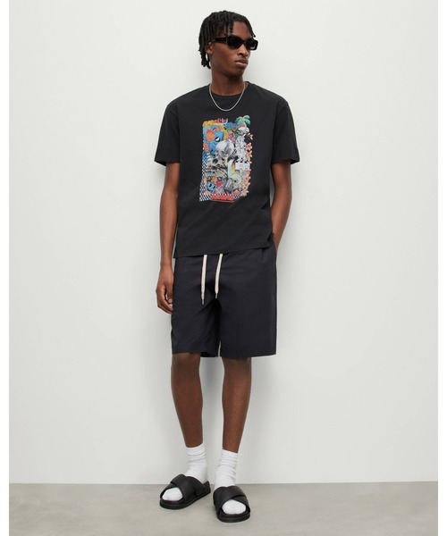 ALLSAINTS(オールセインツ)の「WILDERNESS PRINTED CREW NECK T-SHIRT | WILDERNESS プリント クルーネック T シャツ(Tシャツ/カットソー・メンズ・ブラック・S/M/L/XS)」の4枚目の写真