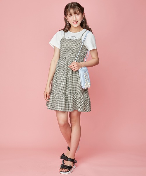 専用✧ジェニィラブ✧新品✧ドッキングチェックワンピ130サックス 専用✧ジェニィラブ✧新品✧ドッキングチェックワンピ130