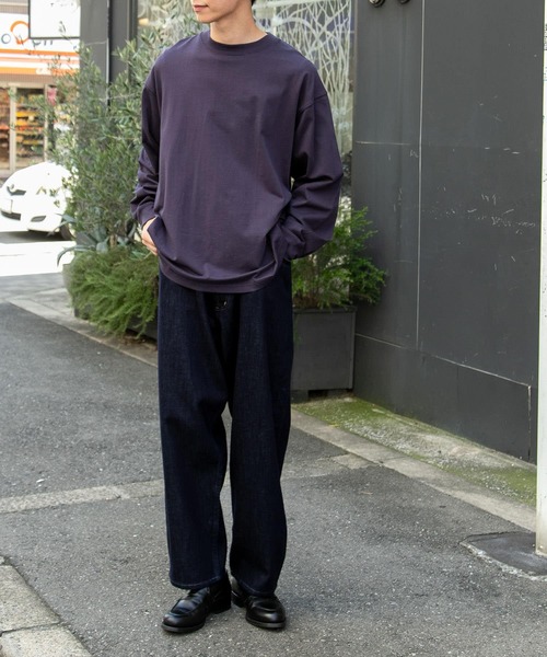 FORK&SPOON(フォークアンドスプーン)の「FORK&SPOON ハイツイストジャージーロングスリーブTシャツ(Tシャツ/カットソー・メンズ・アイボリー/チャコールグレー・4/5)」の11枚目の写真