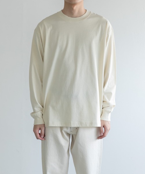 FORK&SPOON(フォークアンドスプーン)の「FORK&SPOON ハイツイストジャージーロングスリーブTシャツ(Tシャツ/カットソー・メンズ・アイボリー/チャコールグレー・4/5)」の13枚目の写真