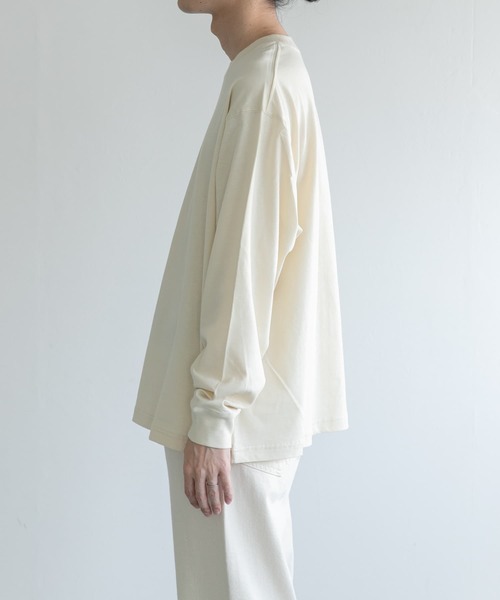 FORK&SPOON(フォークアンドスプーン)の「FORK&SPOON ハイツイストジャージーロングスリーブTシャツ(Tシャツ/カットソー・メンズ・アイボリー/チャコールグレー・4/5)」の14枚目の写真