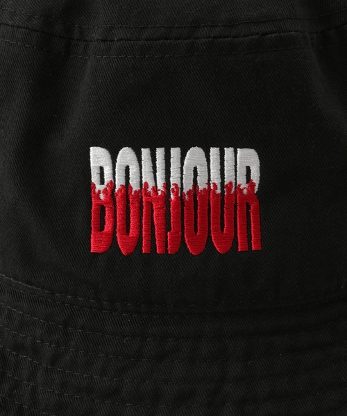 bonjour records（ボンジュールレコーズ）の「【Bonjour Records/ボンジュールレコード】Original FLAME LOGO HAT オリジナルフレイムロゴバケットハット（ハット・メンズ・ホワイト/ブラック・FREE）」の6枚目の写真