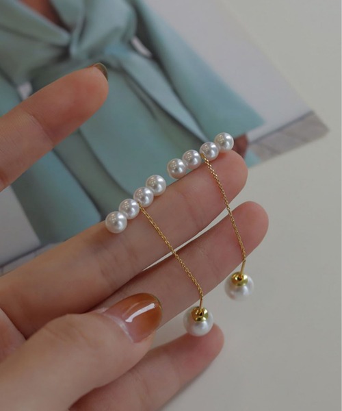 LA VORAGINE(ラ ヴォラジネ)の「金属アレルギー対応エコパールピアス(両耳用)(ピアス(両耳用)・レディース・ゴールド・FREE)」の7枚目の写真