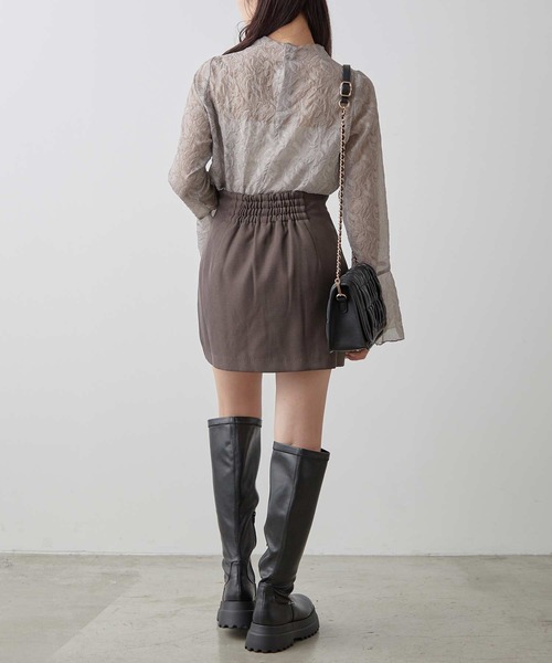 one after another NICE CLAUP（ワンアフターアナザーナイスクラップ）の「サイドベルトミニスカパン（その他パンツ・レディース・ベージュ/チェック/ブラック/ダークブラウン・FREE）」の17枚目の写真