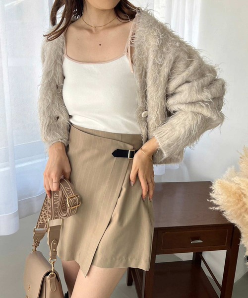 one after another NICE CLAUP（ワンアフターアナザーナイスクラップ）の「サイドベルトミニスカパン（その他パンツ・レディース・ベージュ/チェック/ブラック/ダークブラウン・FREE）」の20枚目の写真