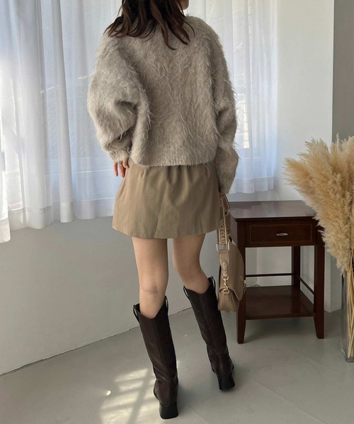 one after another NICE CLAUP（ワンアフターアナザーナイスクラップ）の「サイドベルトミニスカパン（その他パンツ・レディース・ベージュ/チェック/ブラック/ダークブラウン・FREE）」の22枚目の写真