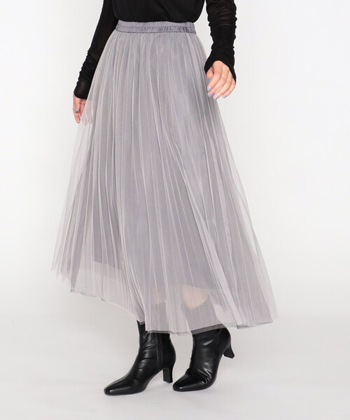 COMME CA MODELS(コムサモデルズ)の「チュールスカート(スカート・レディース・ライトグレー/ブラック/キャメル・FREE)」の3枚目の写真