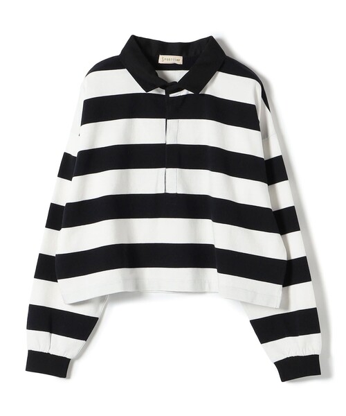 【セール】【SHIPS別注】SPORT CLAD:〈洗濯機可能〉ボーダー ショート ラガー シャツ（Tシャツ/カットソー）｜SHIPS（シップス）