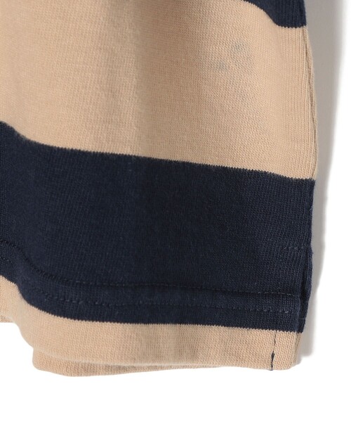 【セール】【SHIPS別注】SPORT CLAD:〈洗濯機可能〉ボーダー ショート ラガー シャツ（Tシャツ/カットソー）｜SHIPS（シップス）