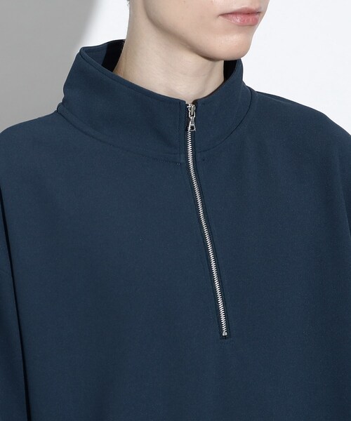 tk.TAKEO KIKUCHI（ティーケータケオキクチ）の「◆ジョーゼットハーフジップカットソー（Tシャツ/カットソー・メンズ・ホワイト/ブラック/ブルー・01/02/03）」の11枚目の写真