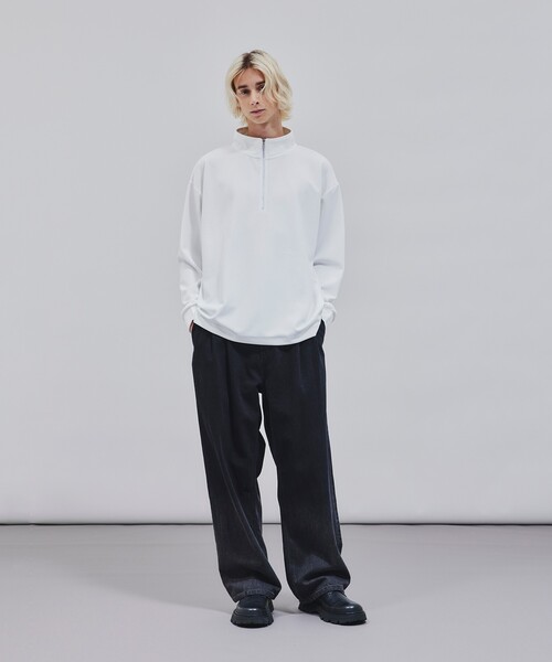 tk.TAKEO KIKUCHI（ティーケータケオキクチ）の「◆ジョーゼットハーフジップカットソー（Tシャツ/カットソー・メンズ・ホワイト/ブラック/ブルー・01/02/03）」の16枚目の写真