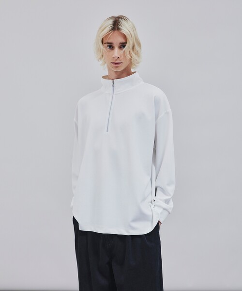 tk.TAKEO KIKUCHI（ティーケータケオキクチ）の「◆ジョーゼットハーフジップカットソー（Tシャツ/カットソー・メンズ・ホワイト/ブラック/ブルー・01/02/03）」の18枚目の写真