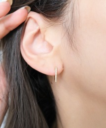 ENOA（エノア）の「ハートジルコニアフープピアス（ピアス（両耳用））」