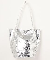 natural couture | クラッシュメタリック肩入トートバッグ(ショルダーバッグ)