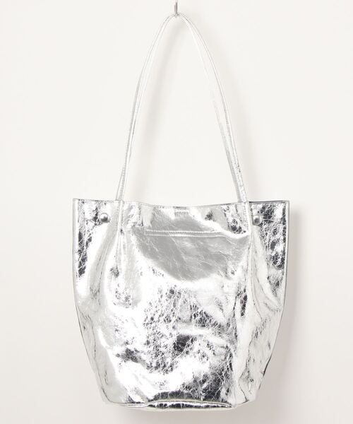 natural couture（ナチュラルクチュール）の「クラッシュメタリック肩入トートバッグ（ショルダーバッグ・レディース・その他2/その他1・FREE）」の3枚目の写真