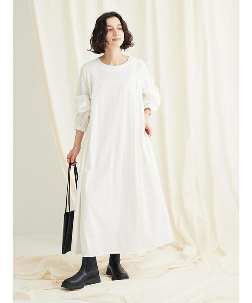 CRAFT STANDARD BOUTIQUE(クラフトスタンダードブティック)の「レーヨンデシンドレッシーワンピース(ワンピース・レディース・オフホワイト/オレンジ/グリーン/ブラック・FREE)」の17枚目の写真