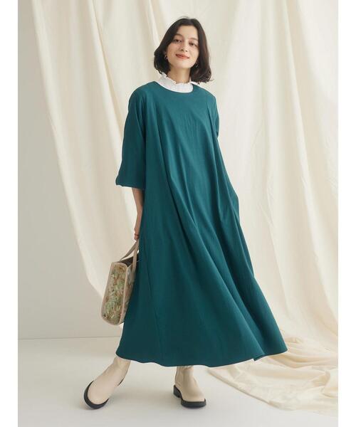CRAFT STANDARD BOUTIQUE(クラフトスタンダードブティック)の「レーヨンデシンドレッシーワンピース(ワンピース・レディース・オフホワイト/オレンジ/グリーン/ブラック・FREE)」の20枚目の写真