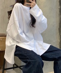 サイドスリットロングTシャツ
