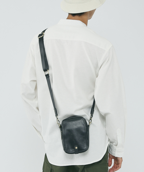 MYSELF ABAHOUSE(マイセルフアバハウス)の「PUレザー スクエア ミニ ショルダーバッグ(ショルダーバッグ・メンズ・ブラック/ブラウン・フリー)」の11枚目の写真