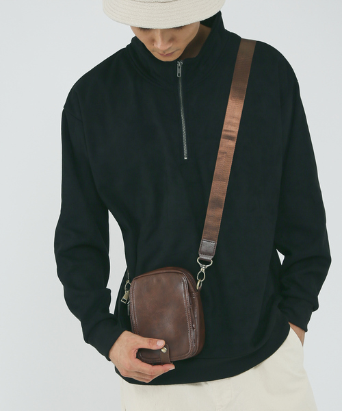 MYSELF ABAHOUSE(マイセルフアバハウス)の「PUレザー スクエア ミニ ショルダーバッグ(ショルダーバッグ・メンズ・ブラック/ブラウン・フリー)」の16枚目の写真