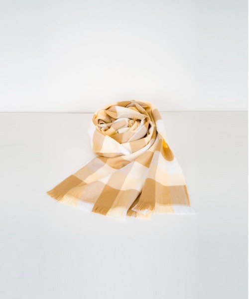 Montaluly（モンタルリー）の「【Montaluly/モンタルリー】チェック柄　ストール　ショール　マフラー　フランス製（ストール/ショール・レディース・グリーン/ベージュ/パープル・FREE）」の12枚目の写真