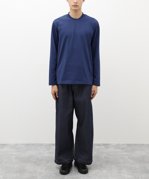 B.C STOCK(ベーセーストック)の「ジャケットTシャツ ロングスリーブ(Tシャツ/カットソー・メンズ・ネイビー/ブラック/ホワイト/ブラウン・SMALL/MEDIUM/LARGE)」の5枚目の写真