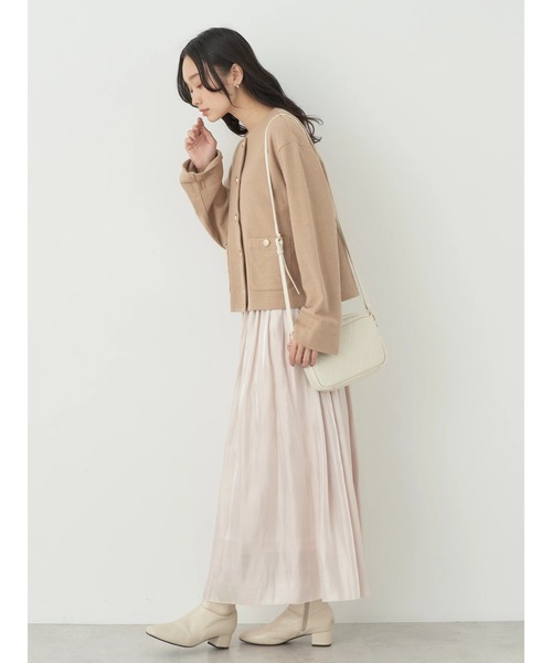 earth music&ecology（アースミュージックアンドエコロジー）の「金釦スラブカーディガン（カーディガン/ボレロ・レディース・ベージュ/ネイビー/ブラック・FREE）」の20枚目の写真