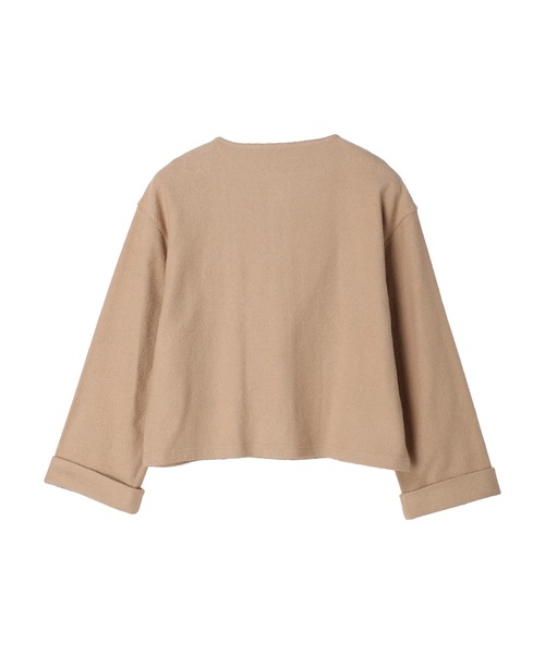 earth music&ecology（アースミュージックアンドエコロジー）の「金釦スラブカーディガン（カーディガン/ボレロ・レディース・ベージュ/ネイビー/ブラック・FREE）」の5枚目の写真