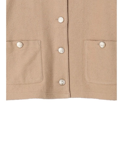 earth music&ecology（アースミュージックアンドエコロジー）の「金釦スラブカーディガン（カーディガン/ボレロ・レディース・ベージュ/ネイビー/ブラック・FREE）」の8枚目の写真