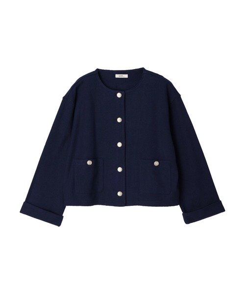 earth music&ecology（アースミュージックアンドエコロジー）の「金釦スラブカーディガン（カーディガン/ボレロ・レディース・ベージュ/ネイビー/ブラック・FREE）」の15枚目の写真
