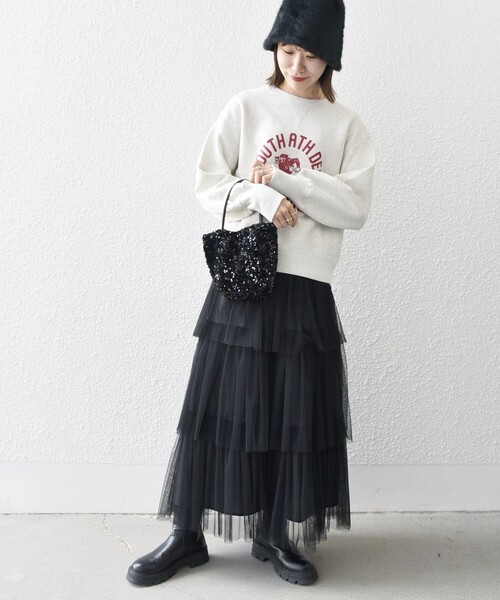 SHIPS any（シップス エニィ）の「SHIPS any: スパンコール 2WAY ショルダー バッグ（ショルダーバッグ・レディース・ブラック/シルバー・ONE SIZE）」の5枚目の写真