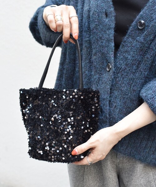 SHIPS any（シップス エニィ）の「SHIPS any: スパンコール 2WAY ショルダー バッグ（ショルダーバッグ・レディース・ブラック/シルバー・ONE SIZE）」の8枚目の写真