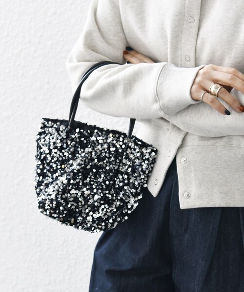 SHIPS any（シップス エニィ）の「SHIPS any: スパンコール 2WAY ショルダー バッグ（ショルダーバッグ・レディース・ブラック/シルバー・ONE SIZE）」の10枚目の写真