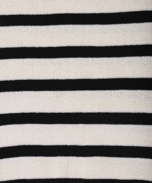 PHILLY（フィリー）の「【PHILLY】ボーダーニットポロ（Tシャツ/カットソー・レディース・ブラウン/ベージュ/ブラック/ネイビー・FREE）」の16枚目の写真