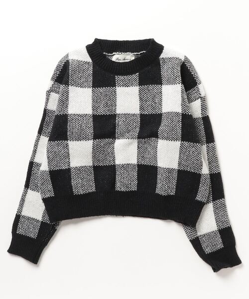 paravion(パラビオン)の「ブロックチェックニット(ニット/セーター・レディース・ブルー/ベージュ/ブラック・FREE)」の11枚目の写真