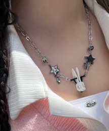 VSCH | ストリートファッション VSCH Lucky Star Necklace Year of the Rabbit Limited スターネックレス チェーンネックレス ボリュームネックレス シルバーアクセサリー シルバーネックレス Y2Kファッション(ネックレス)