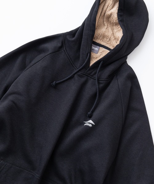 OUTDOOR PRODUCTS（アウトドアプロダクツ）の「【OUTDOOR PRODUCTS/アウトドアプロダクツ】　身頃ボア　ワンポイントブランドロゴ　プルオーバーパーカー（パーカー・メンズ・杢グレー/チャコールグレー/ブラック/ダークグリーン/ベージュ/アイボリー・MEDIUM/LARGE/X-LARGE）」の2枚目の写真