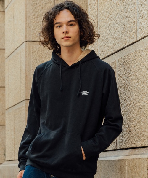 OUTDOOR PRODUCTS（アウトドアプロダクツ）の「【OUTDOOR PRODUCTS/アウトドアプロダクツ】　身頃ボア　ワンポイントブランドロゴ　プルオーバーパーカー（パーカー・メンズ・杢グレー/チャコールグレー/ブラック/ダークグリーン/ベージュ/アイボリー・MEDIUM/LARGE/X-LARGE）」の7枚目の写真