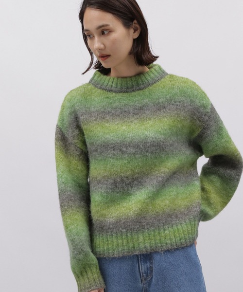 LAKOLE（ラコレ）の「グラデーションニットプルオーバー / 982199（ニット/セーター・レディース・ブルー/マルチ/レッド/グリーン・MEDIUM/SMALL）」の14枚目の写真