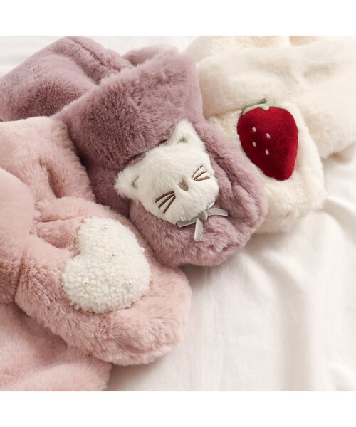 apres les cours（アプレレクール）の「バラエティモチーフマフラー（マフラー・キッズ・ラベンダー/アイボリー/サーモンピンク・120）」の6枚目の写真