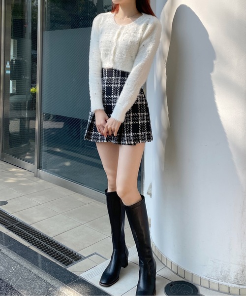 NOMAE(ノーマエ)の「ビジューシャギーカーデ(カーディガン/ボレロ・レディース・ブラック/ベージュ/グレー/ホワイト・FREE)」の9枚目の写真